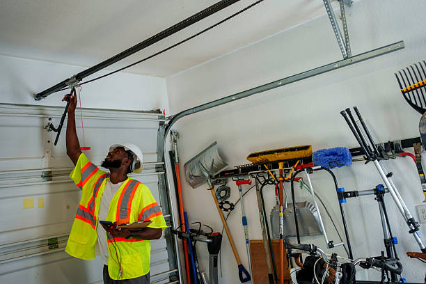 Professional Garage Door Panel Replacement technician working in Newcastle, WA